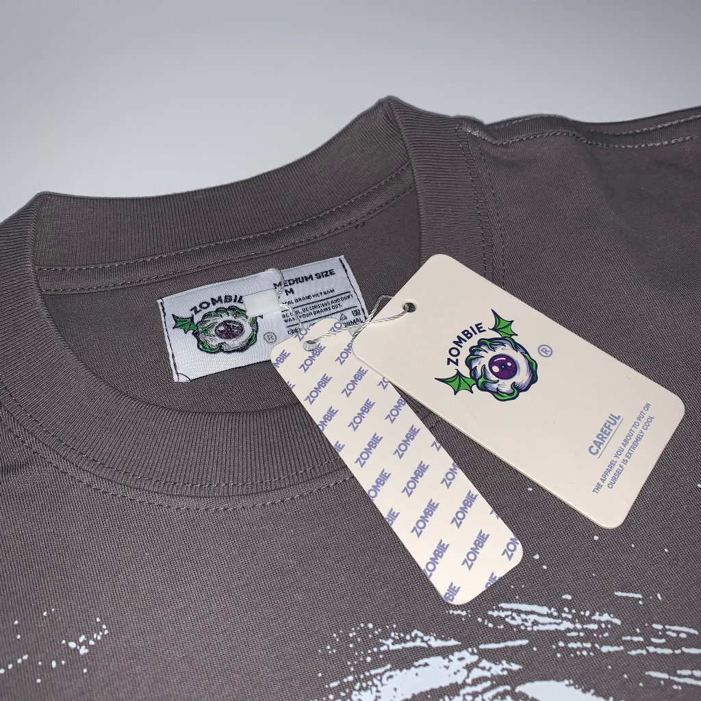 Áo thun Zombie Club Girl form rộng unisex nam nữ vải thun cotton 250gsm dày mịn mặc mát ZB003