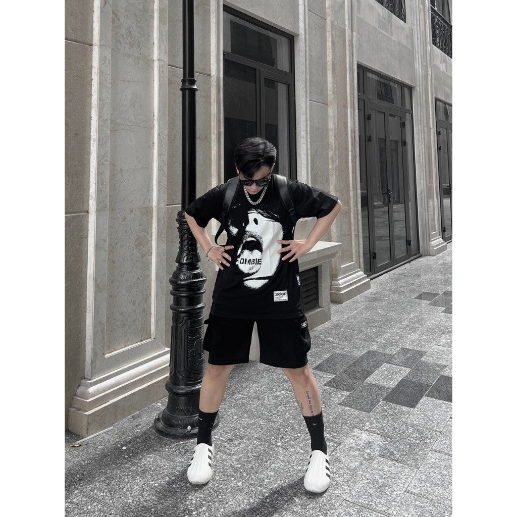 Áo thun Zombie Club Girl form rộng unisex nam nữ vải thun cotton 250gsm dày mịn mặc mát ZB003