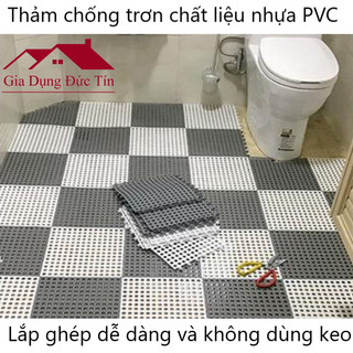 Thảm ghép chống trơn cho nhà tắm, nhà vệ sinh, nhà bếp và các khu vực ẩm ướt và trơn trượt.( 30x30cm một tấm)