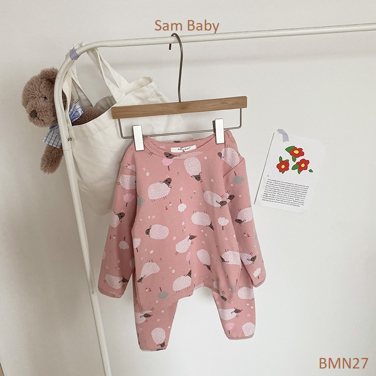 Bộ quần+ áo thu đông nhiều họa tiết cho bé trai bé gái - Sam Baby- BMN27