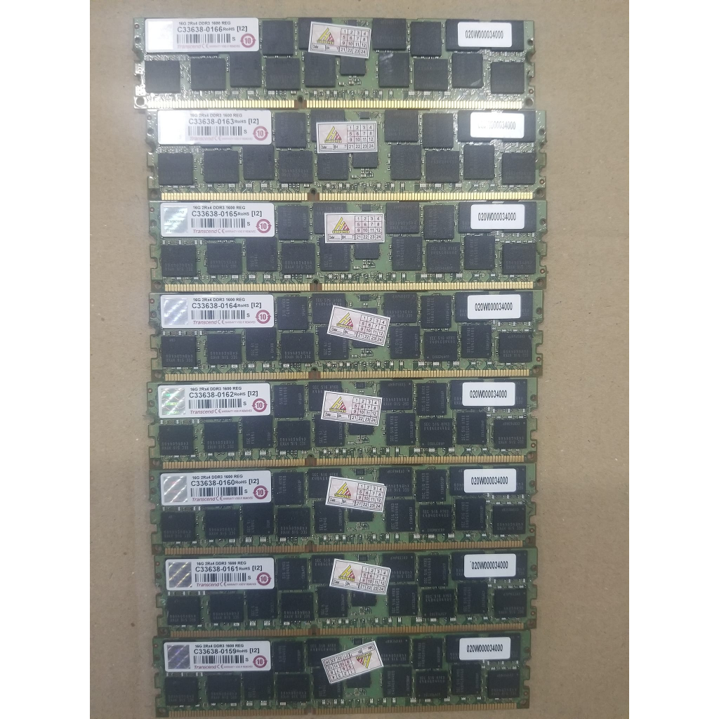 RAM Server DDR3 16GB bus 1600 ECC REG tháo máy, chân vàng, đẹp