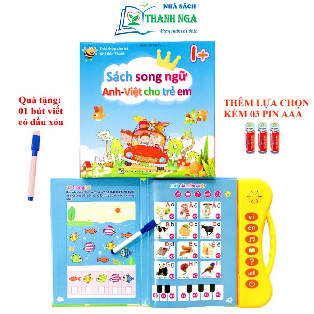 Sách - Sách Nói Điện Tử Song Ngữ Anh - Việt cho trẻ em từ 1-7 tuổi