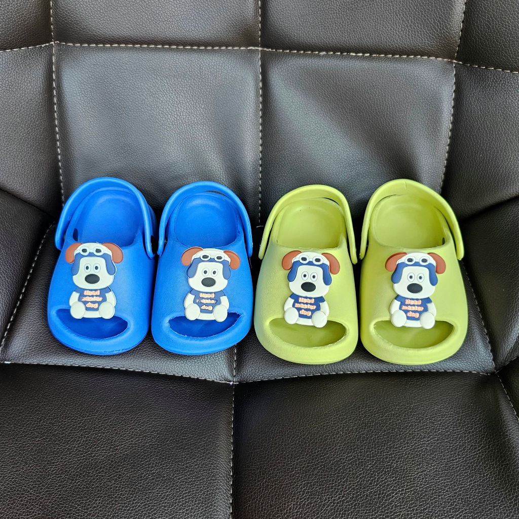 Dép Bánh Mì Cho Bé Hở Mũi, Quai Hậu Chất Liệu Eva Siêu Nhẹ Hình Cún Đáng Yêu, Dép Lê Cho Bé Trai Và Bé Gái