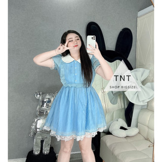 ĐẦM CÔNG CHÚA CỔ SEN VIỀN REN [TNT SHOP BIGSIZE 60KG 90KG]
