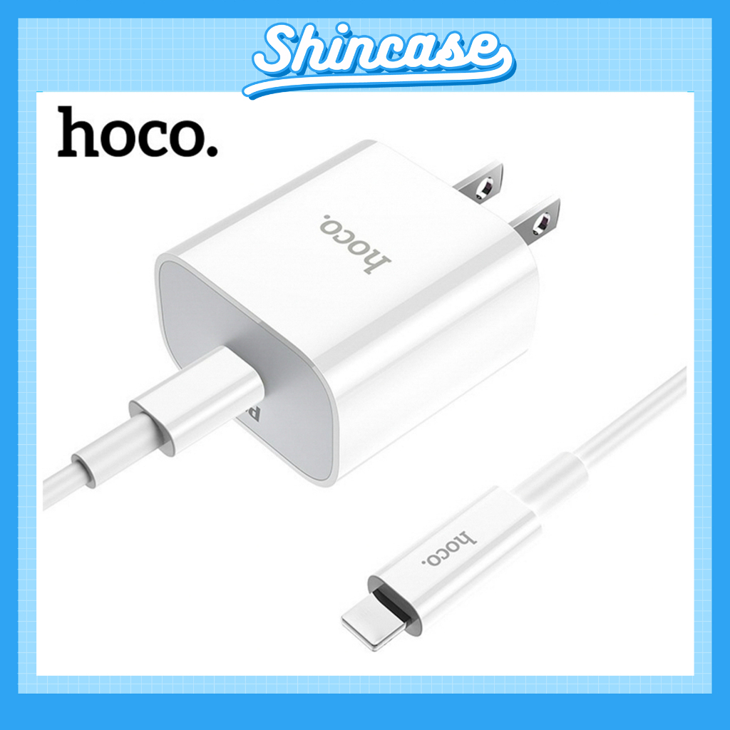 Hoco Chính Hãng - Bộ sạc Hoco C76A/C76A Plus sạc nhanh PD20W chân tròn 1 cổng Type-C kèm dây sạc dài 1M