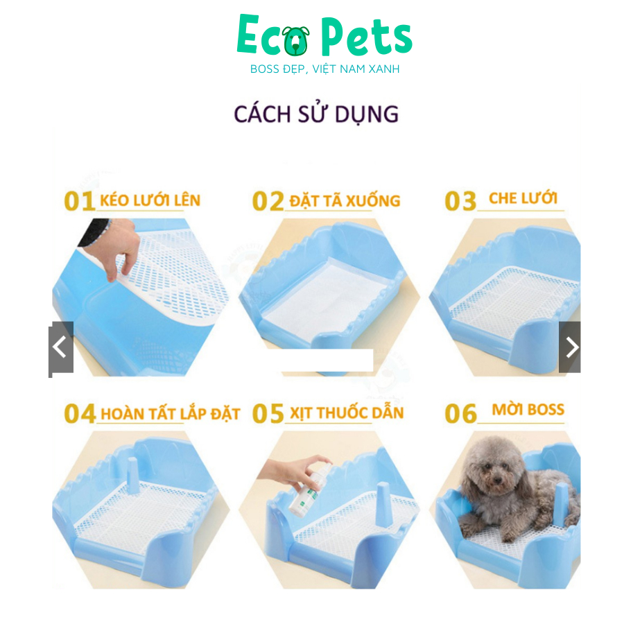 Tã lót miếng lót chuồng ECOPETS cho chó mèo siêu thấm hút dùng cho khay vệ sinh chó tã cho mèo bầu mèo con - size S/M/L