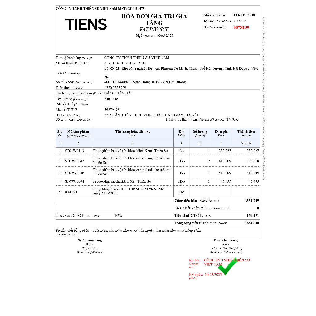 CANXI TRẺ EM THIÊN SƯ - TPBVSK Canxi dành cho trẻ em - Thiên Sư - 10 Gói