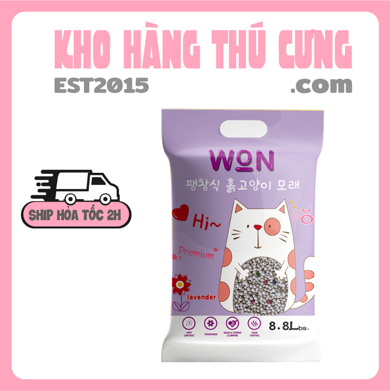 Cát Cho Mèo Vệ Sinh W.O.N 8.8L
