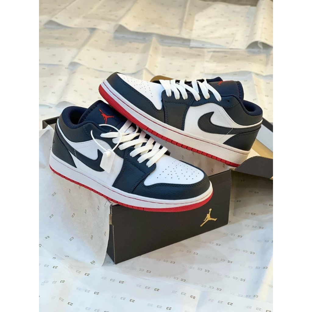 Giày sneaker nam nữ JD1 Low top Navy siêu đẹp, giày JD1 Jordan Xanh Đen