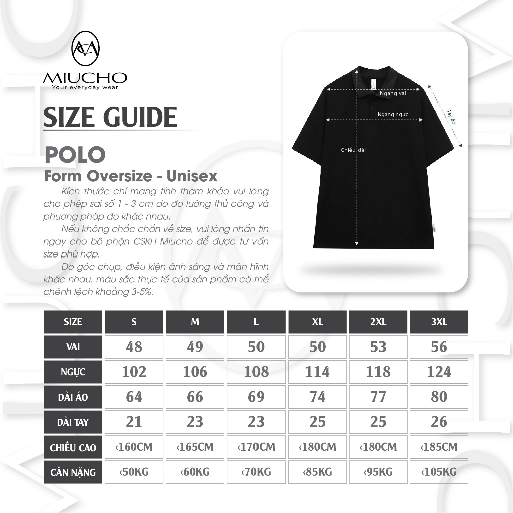 Áo polo nam form rộng đẹp PLD175 Miucho tay lỡ vải cotton mềm mại cho nam in Typography