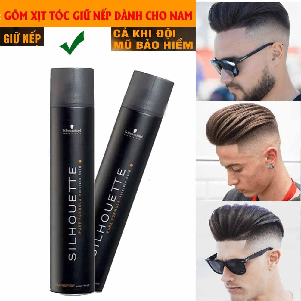 Keo xịt tóc nam, gôm xịt tóc Silhoutee - Dễ dàng tạo nếp, sảng khoái dễ chịu, sử dụng để giữ form tóc,