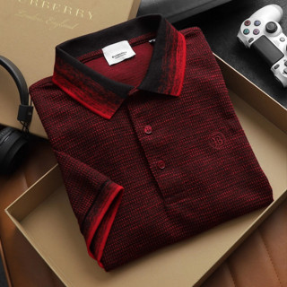 Áo Polo Nam Burberry viền cổ Ombre LONDON ENGLAND Form Regular Giấu Bụng Mắt Cá Mập Mát Hàng Xuất Xịn 4 Màu Chuẩn Hãng