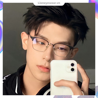 Mắt kính gọng vuông, kính vuông cận nam nữ LIONEYEWEAR Mắt kính 0 độ thay cận