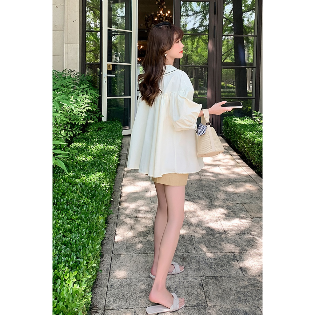 Áo bầu babydoll dễ thương thanh lịch đi làm đi chơi A214