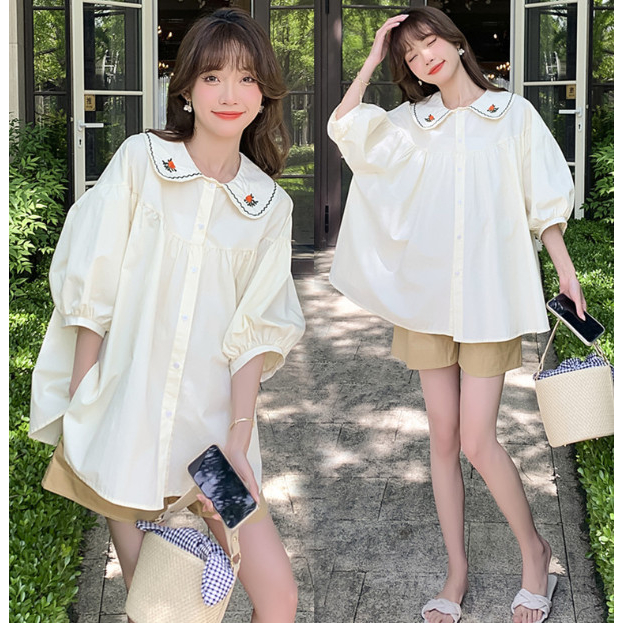 Áo bầu babydoll dễ thương thanh lịch đi làm đi chơi A214