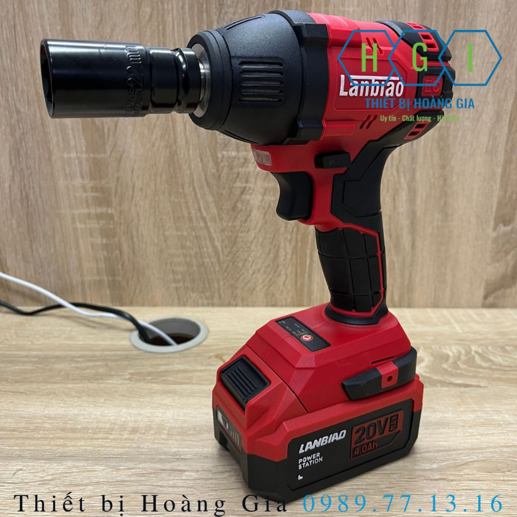 Máy siết bu lông không dây siêu khỏe LANBIAO No.816 chính hãng tặng kèm 1 đầu siết chuyển đổi