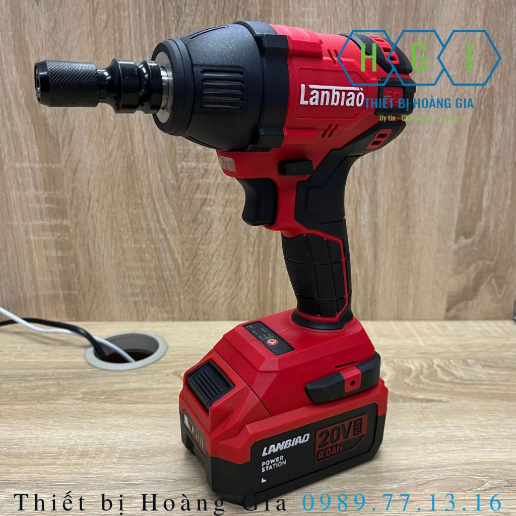 Máy siết bu lông không dây siêu khỏe LANBIAO No.816 chính hãng tặng kèm 1 đầu siết chuyển đổi