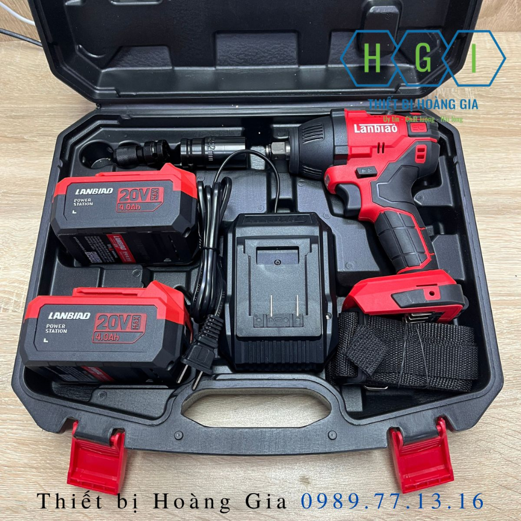Máy siết bu lông không dây siêu khỏe LANBIAO No.816 chính hãng tặng kèm 1 đầu siết chuyển đổi