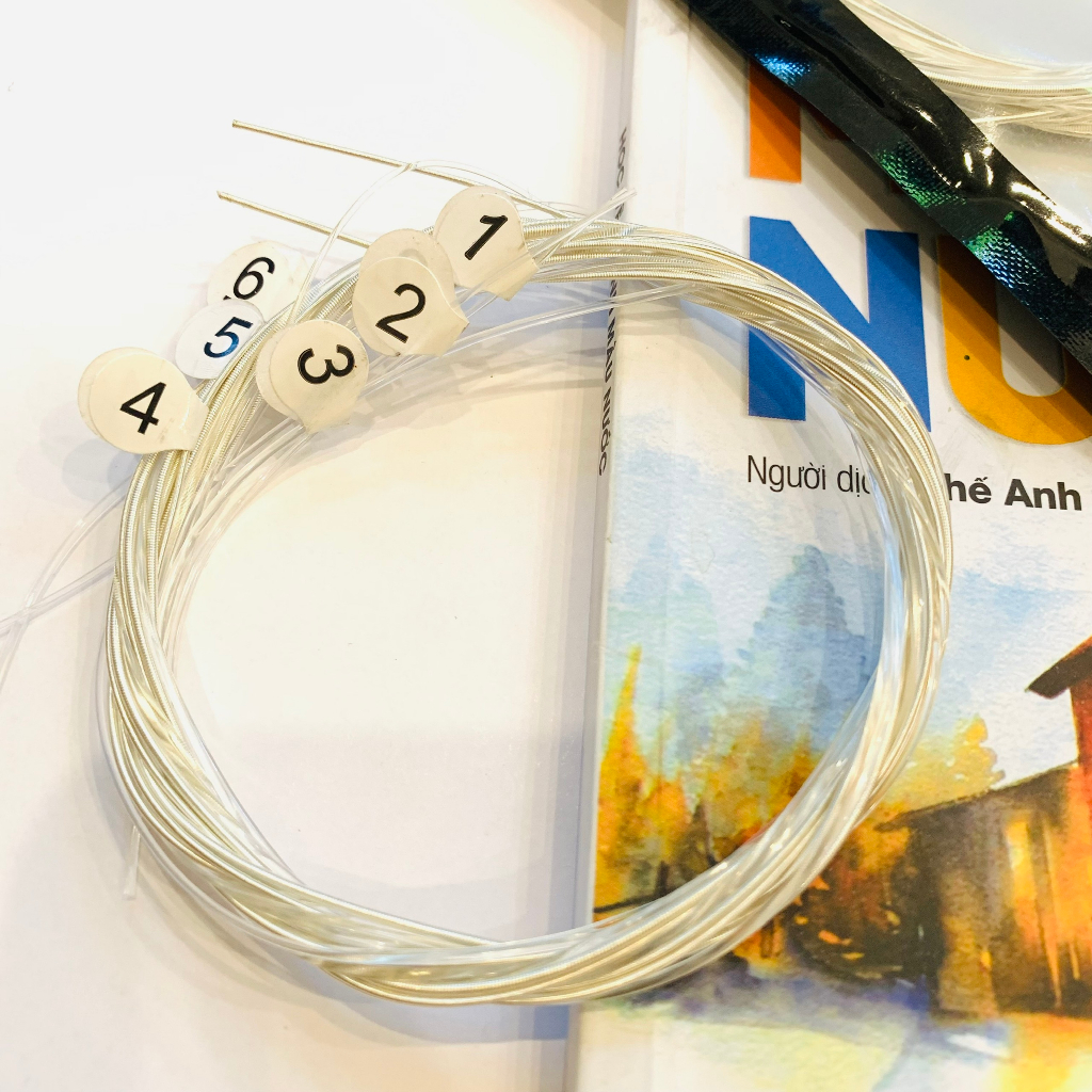 Bộ 6 dây đàn guitar nylon có đánh số dây