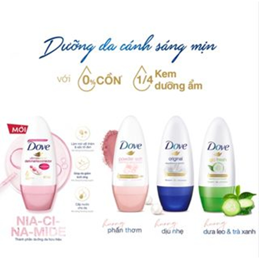 [HB Gift - PC] Combo 2 Lăn khử mùi Dove 40ml ( Hương dịu nhẹ)