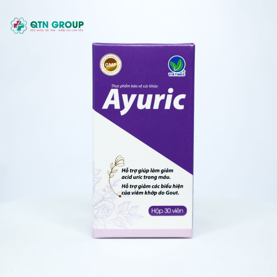 Viên uống Ayuric Vietmec hỗ trợ giảm acid uric trong máu