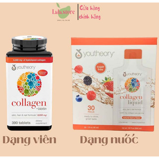 Viên Uống Youtheory Collagen Type 1,2&3 390 Viên