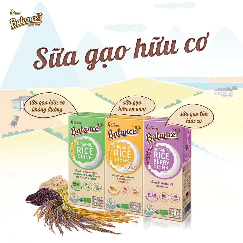 Sữa gạo hữu cơ Thái Lan  - 4Care Balance - 180ml - HCMShop
