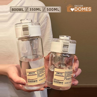  Bình nhựa đựng nước muji trong suốt 350ml 550ml 800ml nắp chống tràn có quai đeo chất liệu cao cấp an toàn sức khỏe 