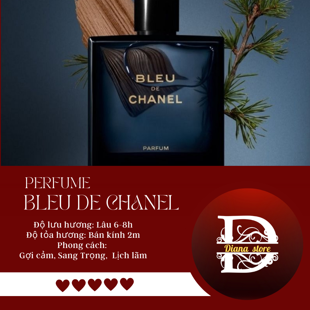Nước hoa nam chiết bleu.de.chanel.edp 10ml mạnh mẽ, hấp dẫn, cuốn hút- DIANA STORE