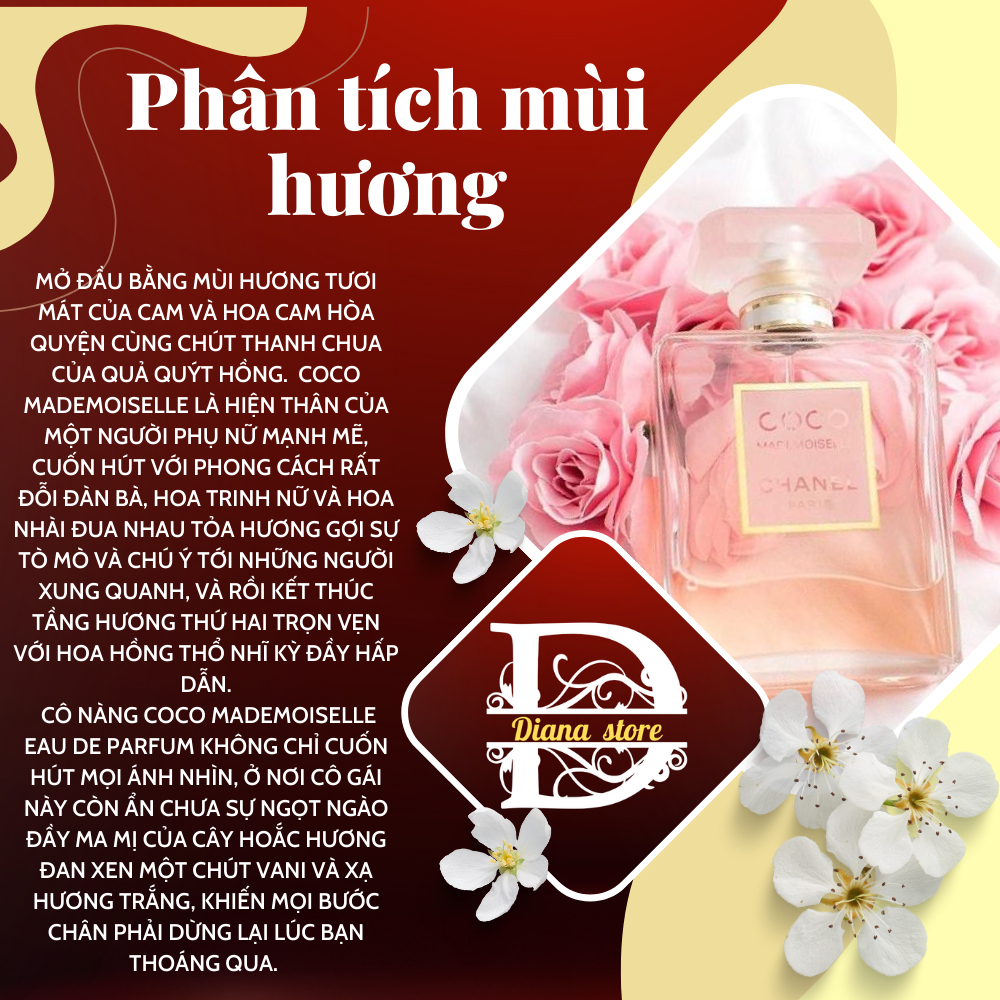 Nước hoa chiết Chanel.coco.mademoiselle.intense.Nước hoa nữ sang trọng quyến rũ, mẫu thử 10ml- DIANA STORE
