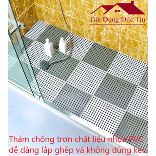 Thảm trải sàn Nhựa chống trơn Lót Sàn nhà tắm, bếp và các khu vực ẩm ướt KT 30x30cm, cao 1cm