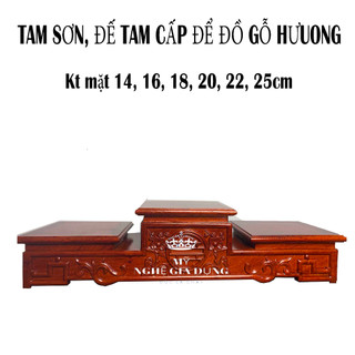 Tam sơn thờ -Đế tam cập  kê bát hương kê đồ trang trí không gian thờ cúng gỗ hương