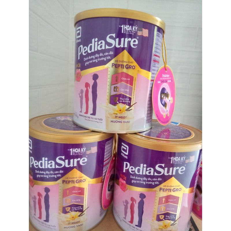 Pediasure vani ít ngọt lon 400g date 3/2025