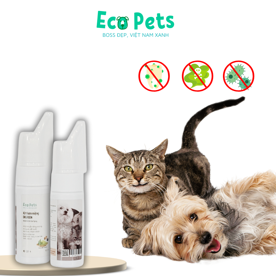 Xịt thơm miệng DKGREEN cho chó mèo giúp thơm miệng giảm mùi hôi - 60ml ECOPETS