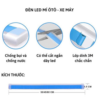 Đèn led audi khiển đổi màu chạy ( giá 2 dây )