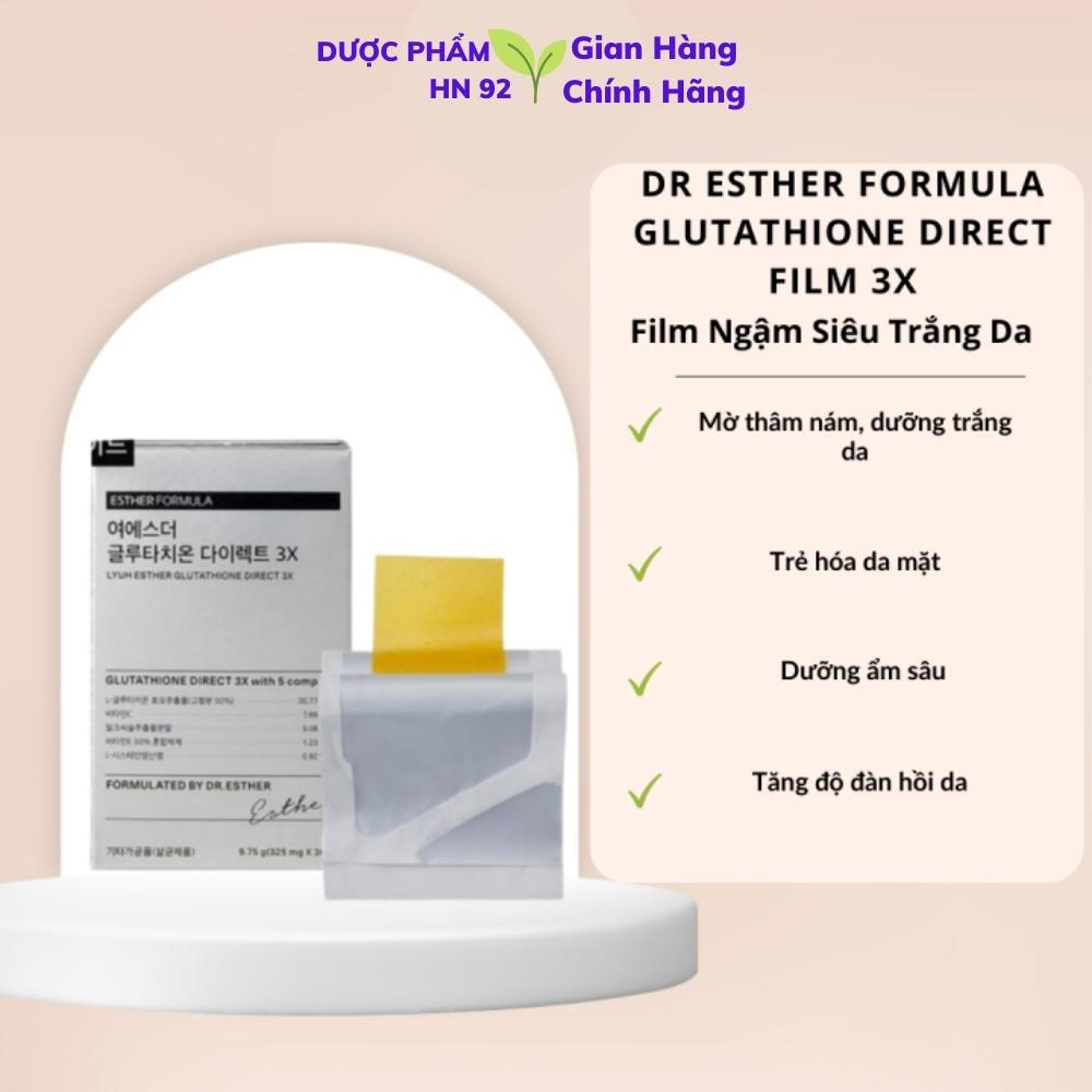 Film ngậm trắng da DR ESTHER formula Glutathione Direct Film 3X Hàn Quốc