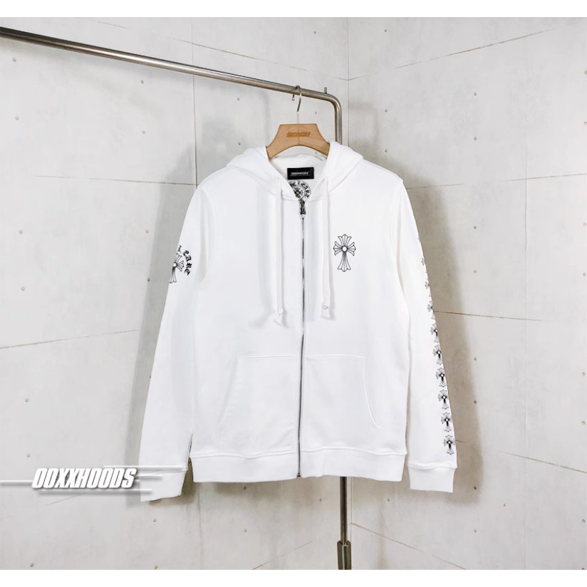 Áo Nỉ Hoodie Phối Khóa Kéo Họa Tiết Hoa Văn 2 Mặt Cánh Tay Sành Điệu, Phong Cách Trẻ Trung Hot Trend, Nỉ Cao Cấp