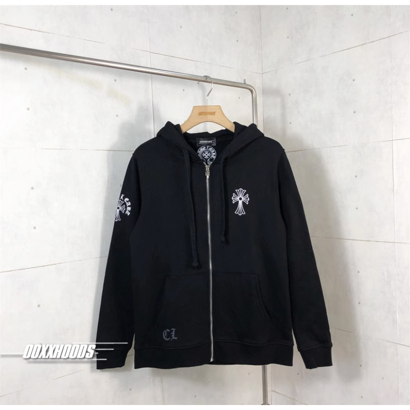 Áo Nỉ Hoodie Phối Khóa Kéo Họa Tiết Hoa Văn 2 Mặt Cánh Tay Sành Điệu, Phong Cách Trẻ Trung Hot Trend, Nỉ Cao Cấp