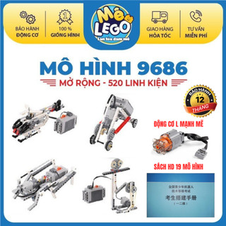 Bộ đồ chơi lắp ráp mô hình 9686 mở rộng có động cơ 520 linh kiện có hướng dẫn in màu 19 mô hình