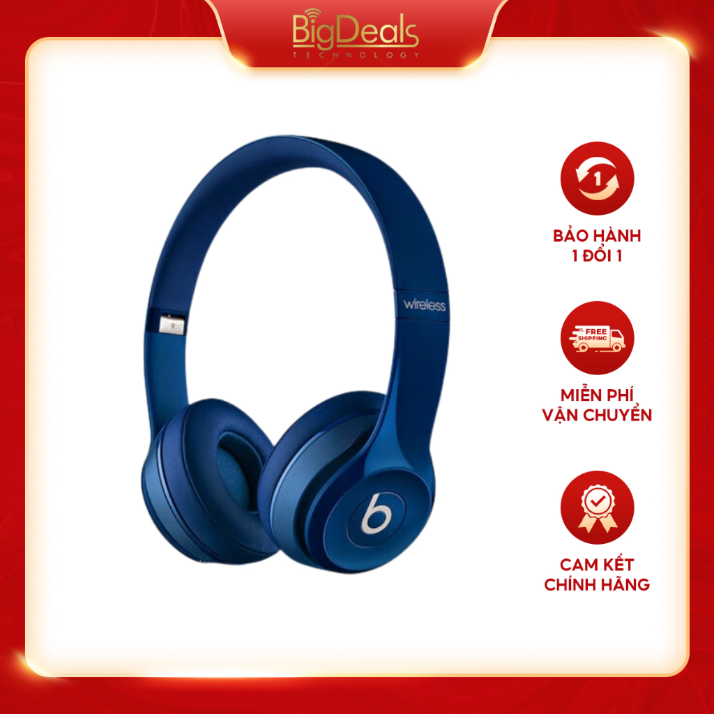 Tai Nghe Không Dây On Ear Có Dây Beats Solo 2 Bản Wireless, Đã Qua Sử Dụng - BigDeals VN