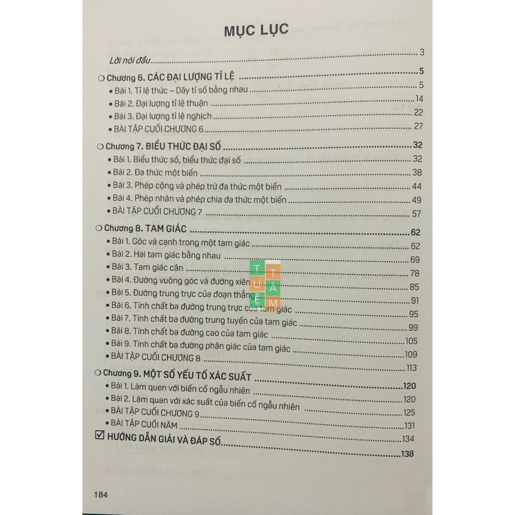 Sách - Hướng dẫn học và phương pháp giải Toán 7
