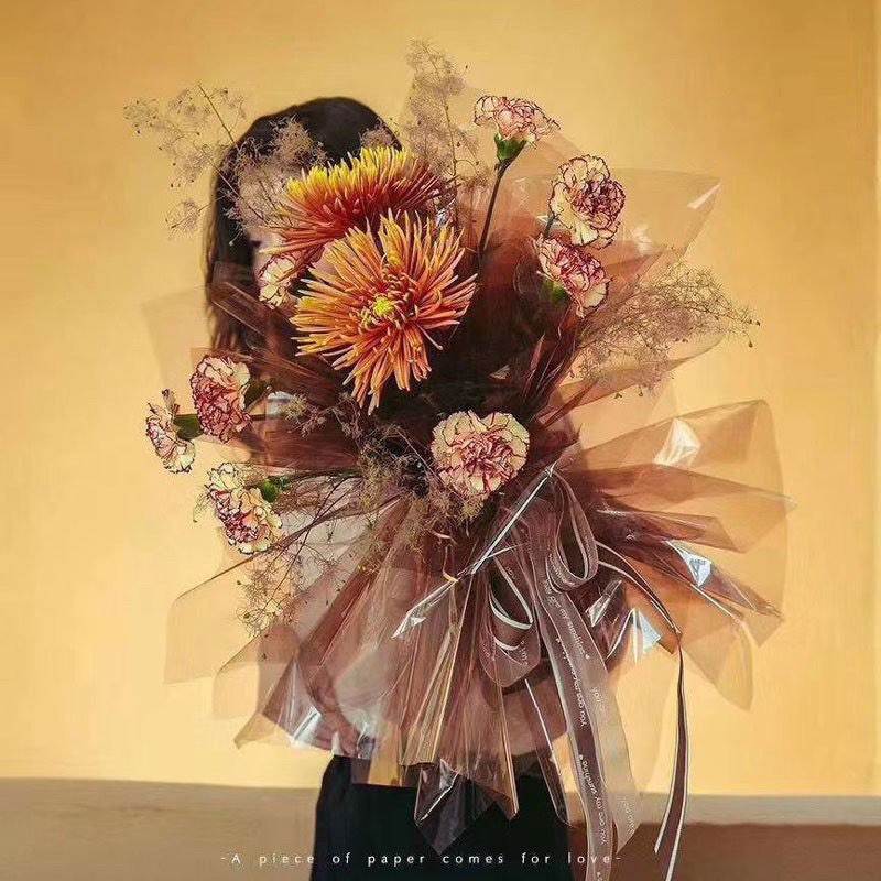 20 tờ giấy bóng kính trong màu,giấy trong gói hoa sáp,hoa tươi