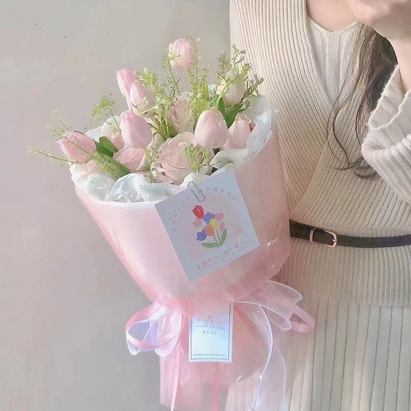 20 tờ giấy bóng kính trong màu,giấy trong gói hoa sáp,hoa tươi