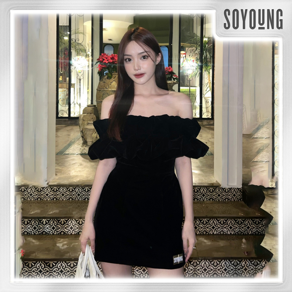 SOYOUNG - Váy body quây ngực FLORISTA  thiết kế layer xếp li quây ngực - VSY200602D