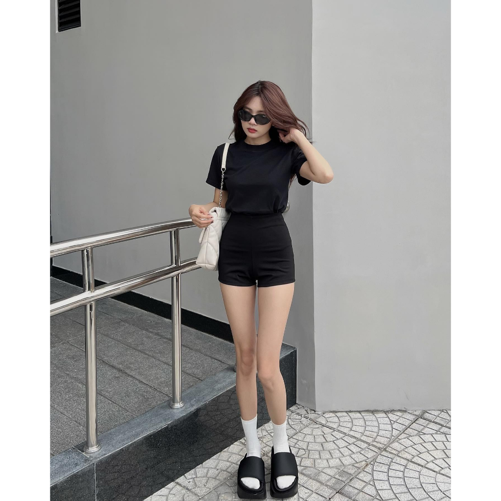 Quần SHORT IDOL nữ HHVINTAGE kiểu ôm body vải cotton co dãn JPant A92