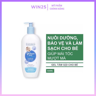 Sữa, gel tắm gội làm sạch dưỡng ẩm toàn thân cho em bé chính hãng pháp evoluderm 500ml