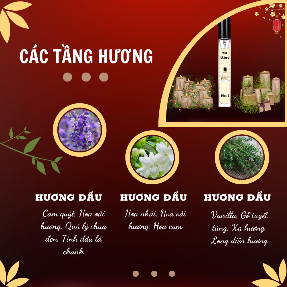 Nước hoa nữ ysl libre edp dung tích 10ml nồng nàn ấm áp- DIANA STORE