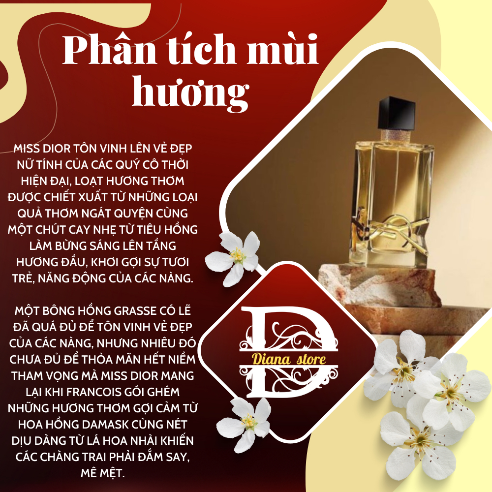 Nước hoa nữ ysl libre edp dung tích 10ml nồng nàn ấm áp- DIANA STORE