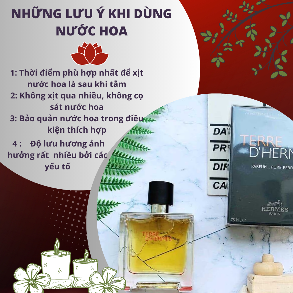 Nước hoa nam terre d'hermes eau de toilette edt 10ml mạnh mẽ, lịch lãm- DIANA STORE