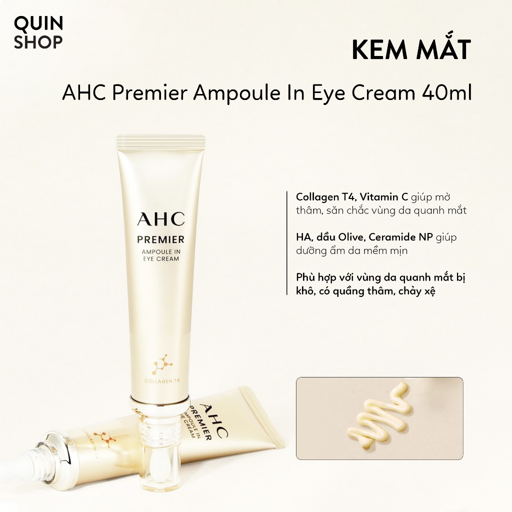 Kem Mắt AHC Ageless, Youth Lasting, Ten Revolution Real